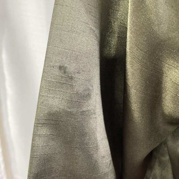 vintage aurora designs shirt womens large Olive Satin button Front - Picture 6 of 12